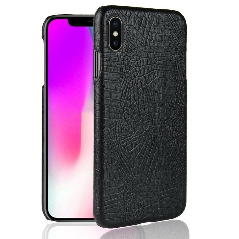 Mobilcover iPhone XS Max Krokodillehudseffekt