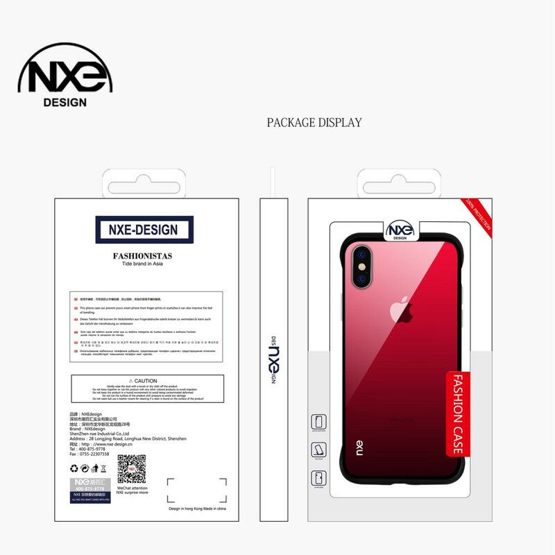 Mobilcover iPhone XS Max Nxe Hærdet Glasfarver