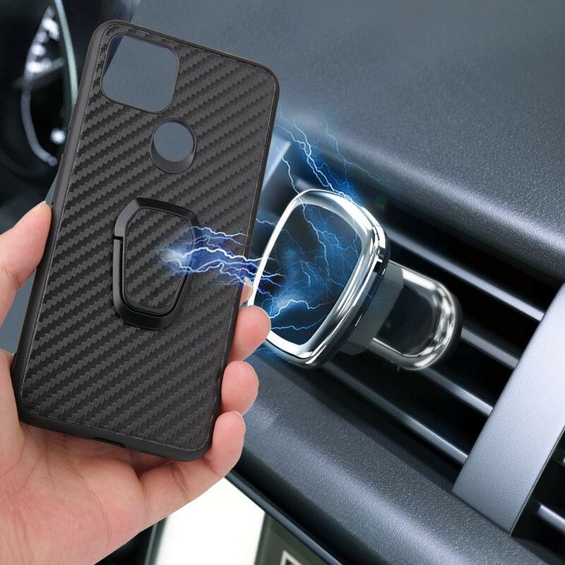 Cover Google Pixel 5 Carbon Fiber Ring-support