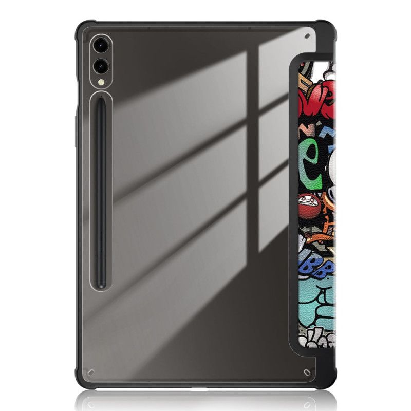 Samsung Galaxy Tab S9 Plus Transparent Graffiti Bagside