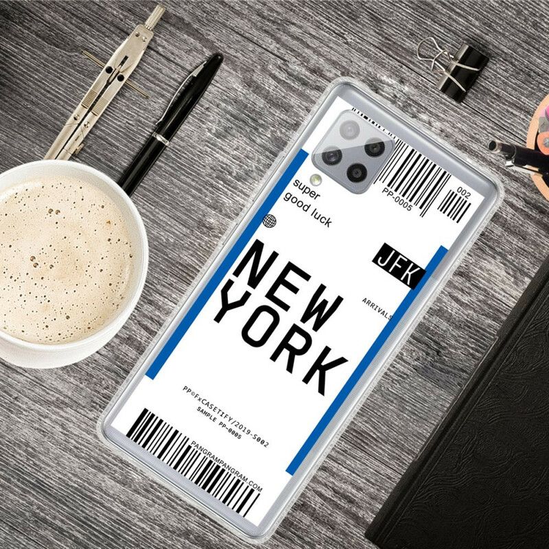 Cover Samsung Galaxy A42 5G Boardingkort Til New York