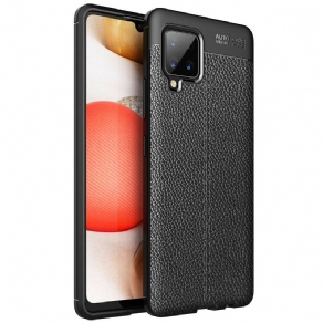 Cover Samsung Galaxy A42 5G Dobbelt Linje Litchi Lædereffekt