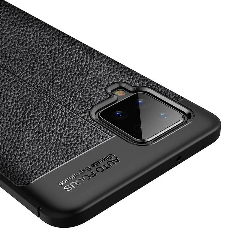 Cover Samsung Galaxy A42 5G Dobbelt Linje Litchi Lædereffekt