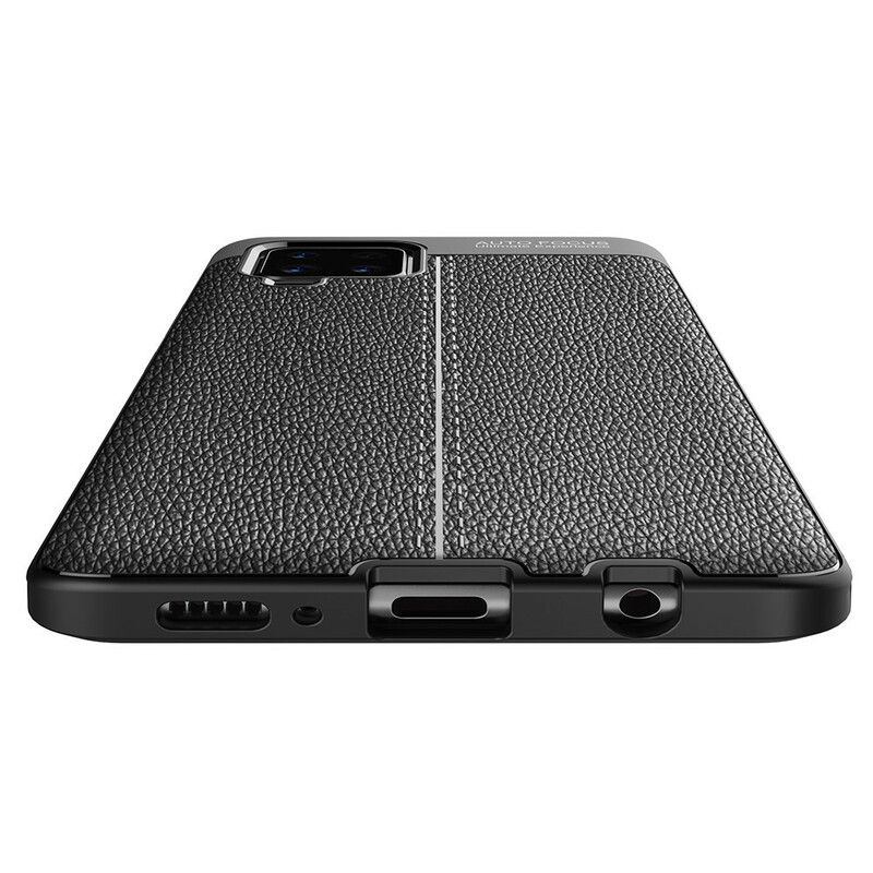 Cover Samsung Galaxy A42 5G Dobbelt Linje Litchi Lædereffekt