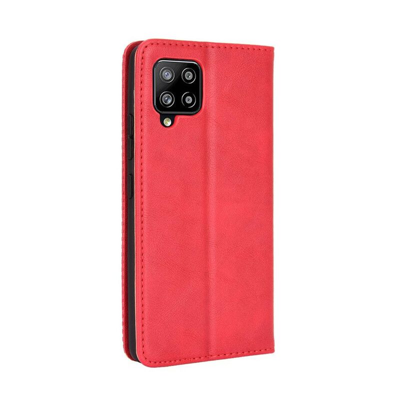 Cover Samsung Galaxy A42 5G Flip Cover Vintage Stiliseret Lædereffekt