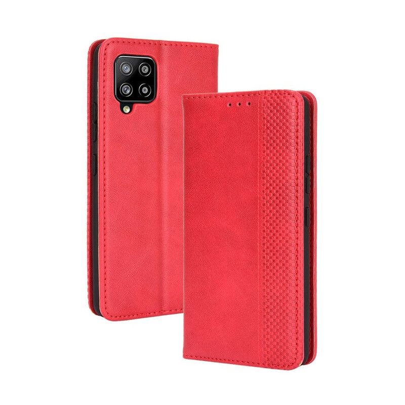 Cover Samsung Galaxy A42 5G Flip Cover Vintage Stiliseret Lædereffekt