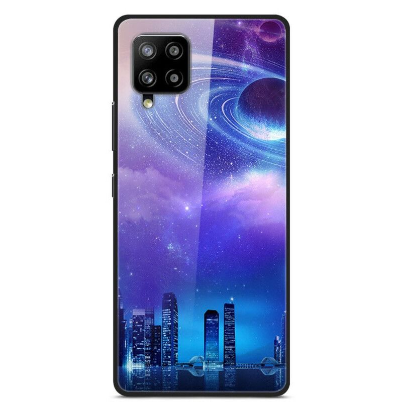 Cover Samsung Galaxy A42 5G Glas Og Silikone City