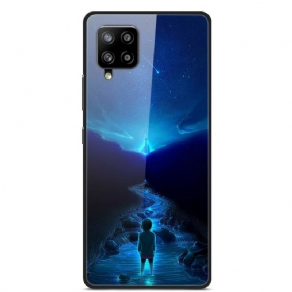 Cover Samsung Galaxy A42 5G Glas Og Silikone Drømmer Om Planeter