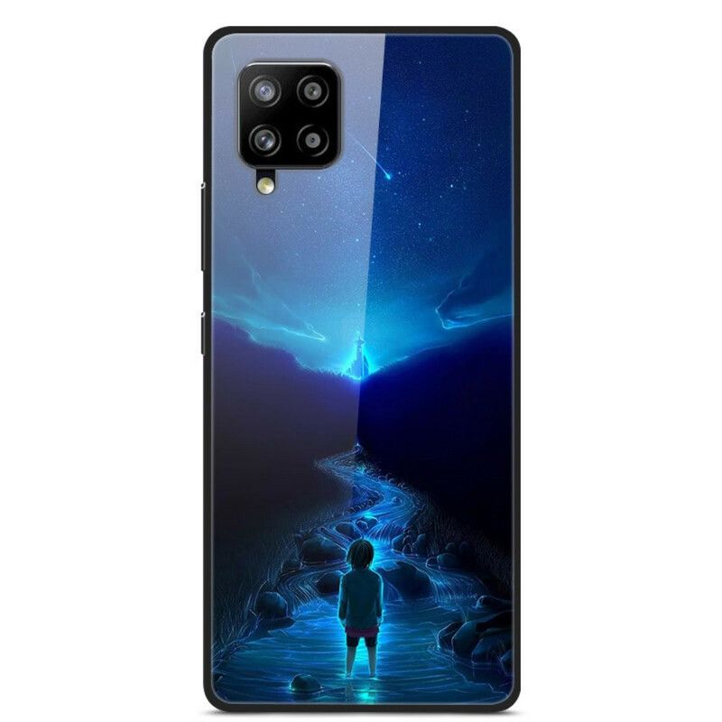 Cover Samsung Galaxy A42 5G Glas Og Silikone Drømmer Om Planeter