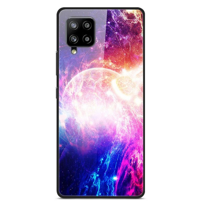 Cover Samsung Galaxy A42 5G Glas Og Silikoneplaneter I Brand