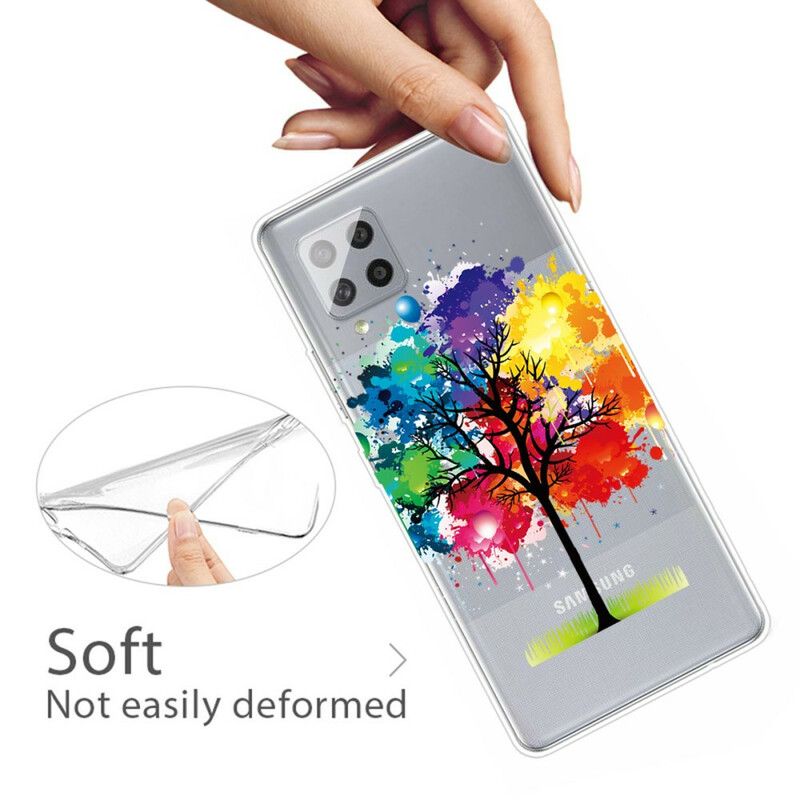 Cover Samsung Galaxy A42 5G Transparent Akvareltræ