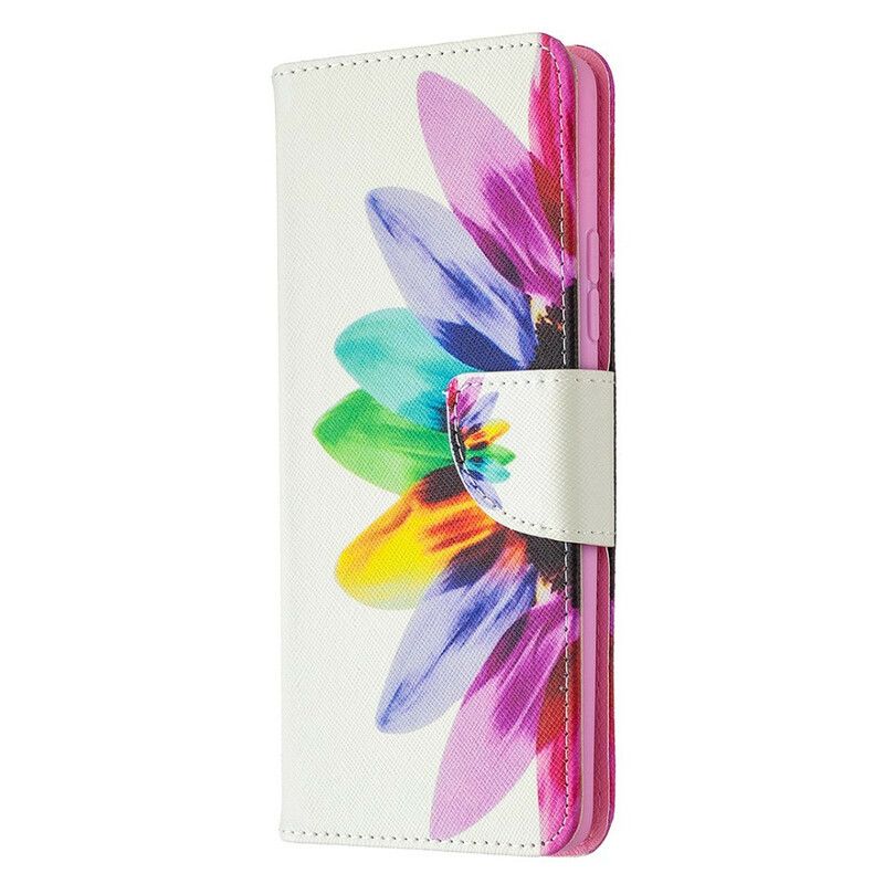 Flip Cover Samsung Galaxy A42 5G Akvarelblomst