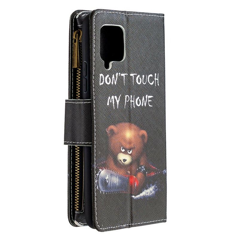 Flip Cover Samsung Galaxy A42 5G Bear Lynlåslomme