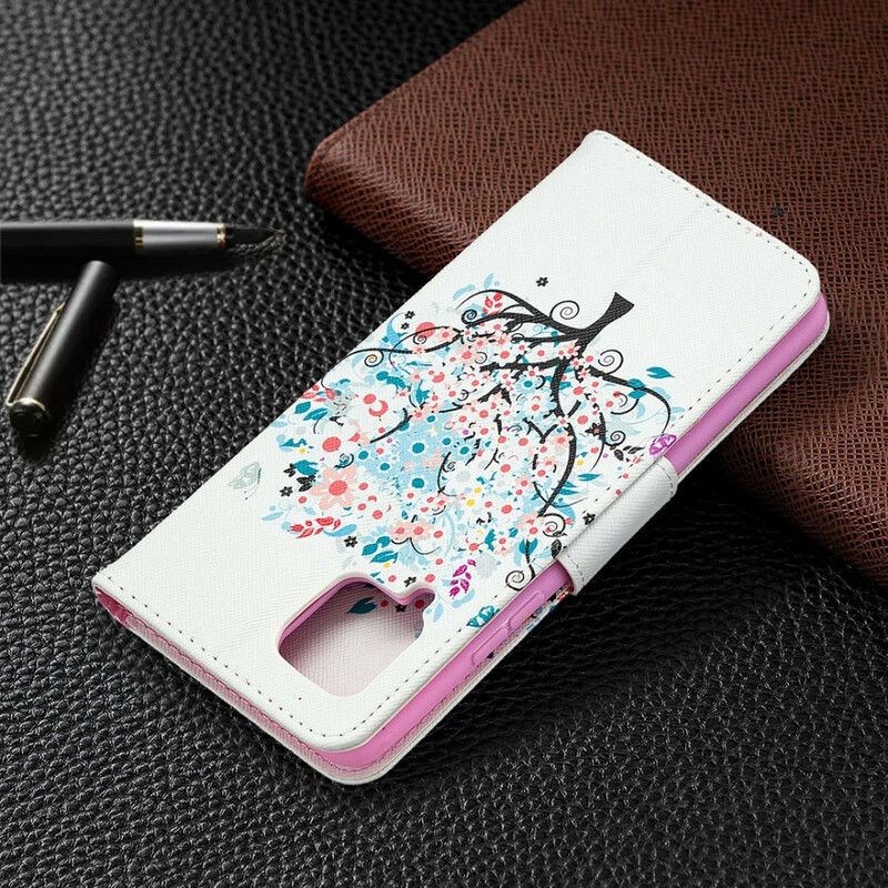 Flip Cover Samsung Galaxy A42 5G Blomstret Træ