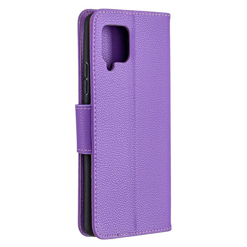 Flip Cover Samsung Galaxy A42 5G Læder Cover Litchi Flap Skrå