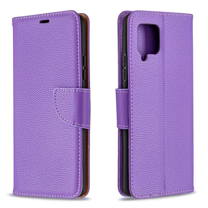 Flip Cover Samsung Galaxy A42 5G Læder Cover Litchi Flap Skrå