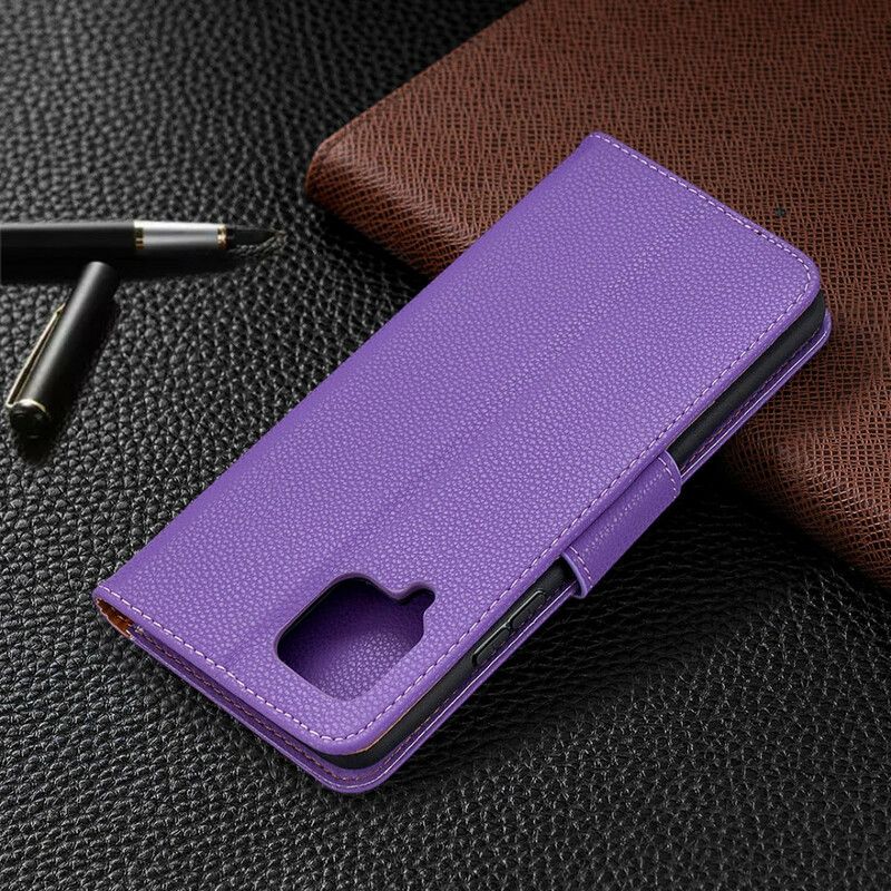 Flip Cover Samsung Galaxy A42 5G Læder Cover Litchi Flap Skrå