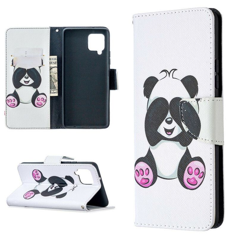 Flip Cover Samsung Galaxy A42 5G Panda Sjov