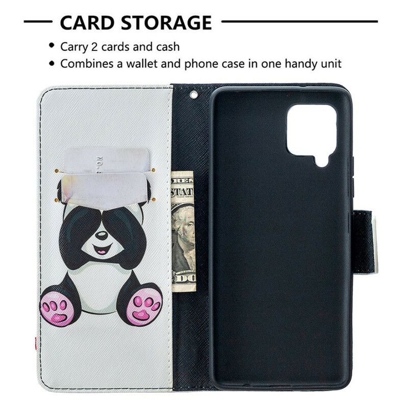 Flip Cover Samsung Galaxy A42 5G Panda Sjov