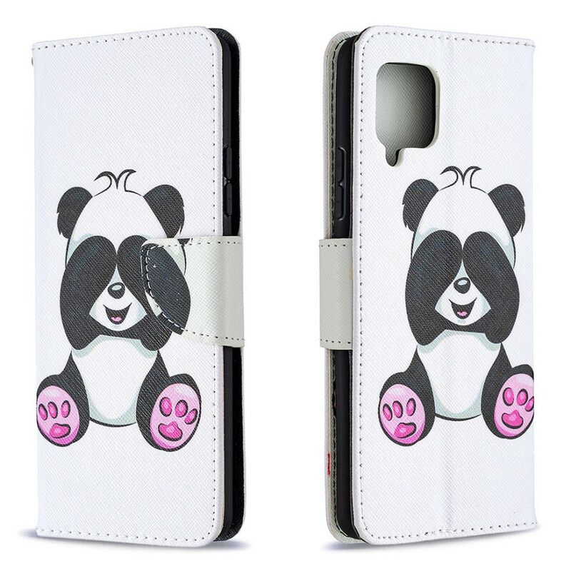 Flip Cover Samsung Galaxy A42 5G Panda Sjov