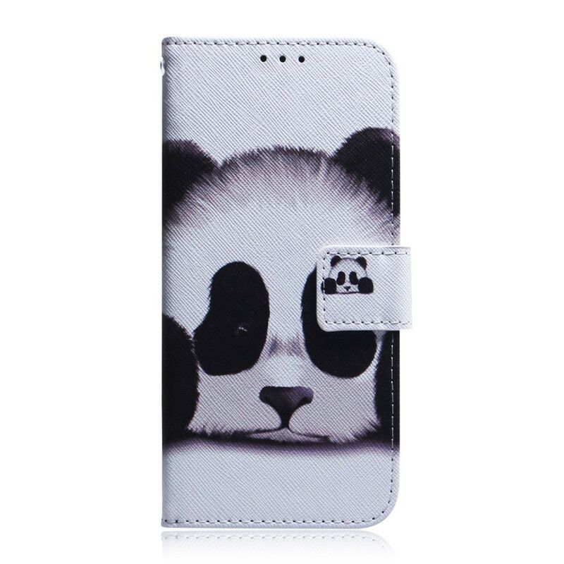 Læder Cover Samsung Galaxy A42 5G Panda Ansigt