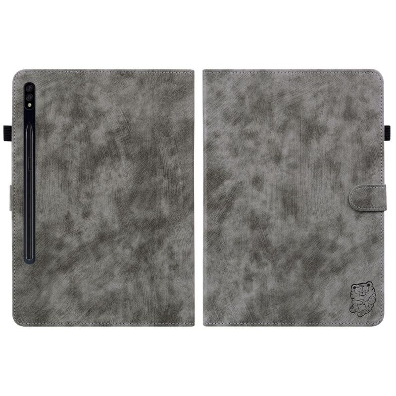 Flip Cover Til Samsung Galaxy Tab S9 Tigermønster