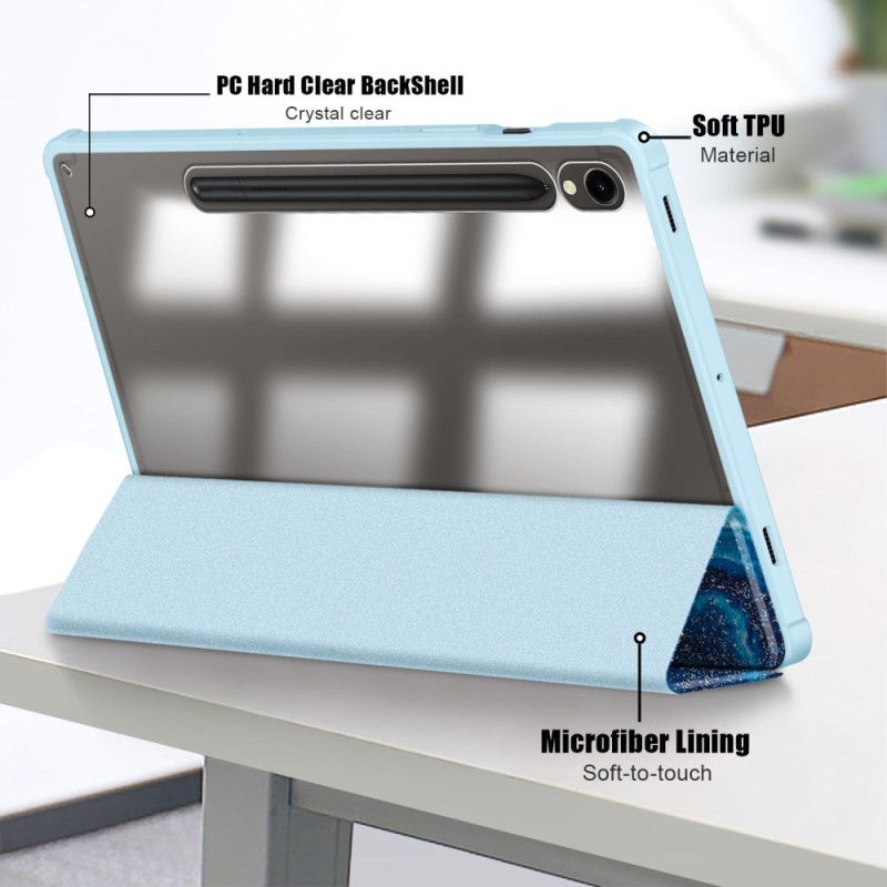 Samsung Galaxy Tab S9 Stylus Holder Transparent Back Wave