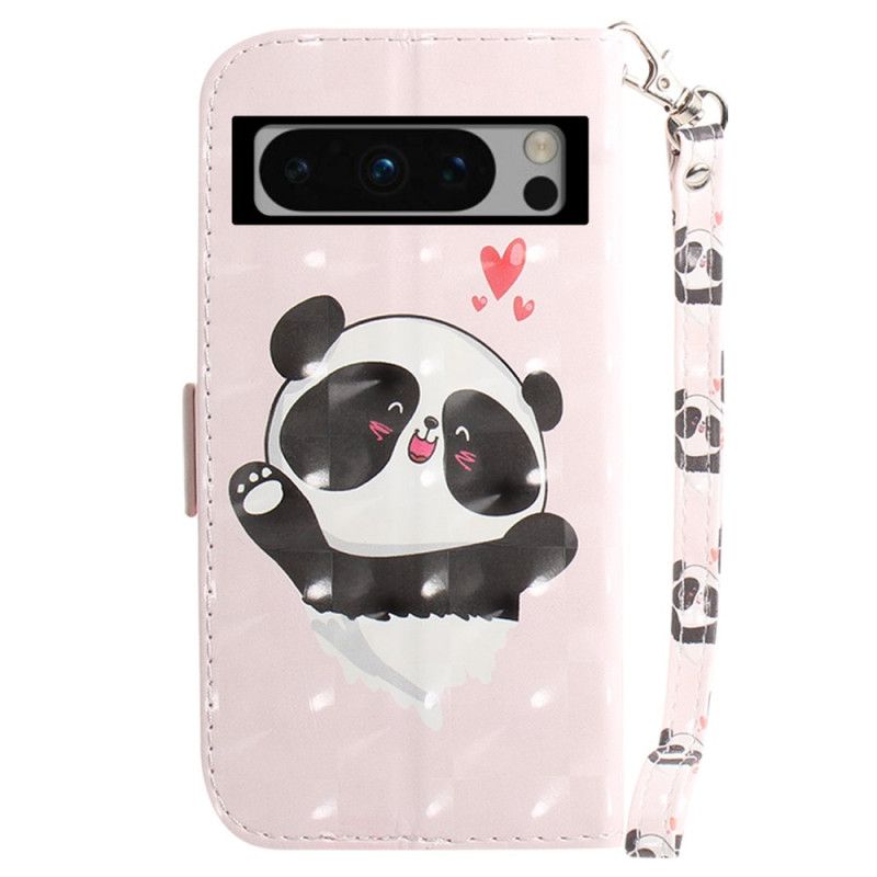 Flip Cover Google Pixel 8 Pro Panda Love Med Rem