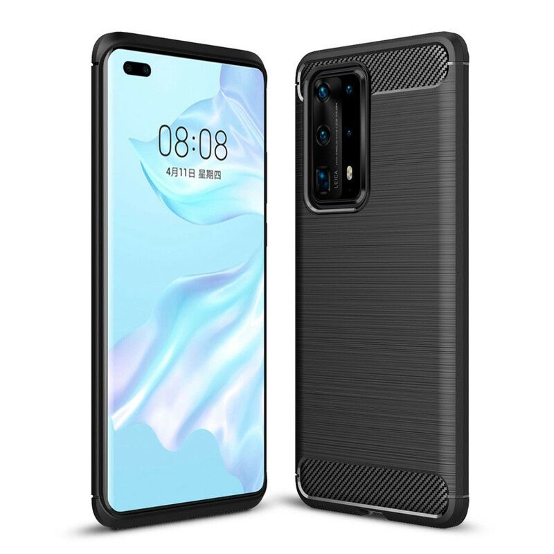 Cover Huawei P40 Pro Plus Børstet Kulfiber