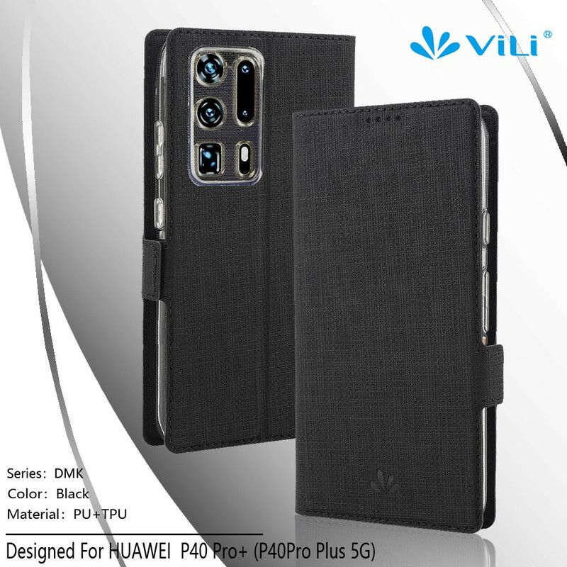 Cover Huawei P40 Pro Plus Flip Cover Tekstureret Vili Dmx