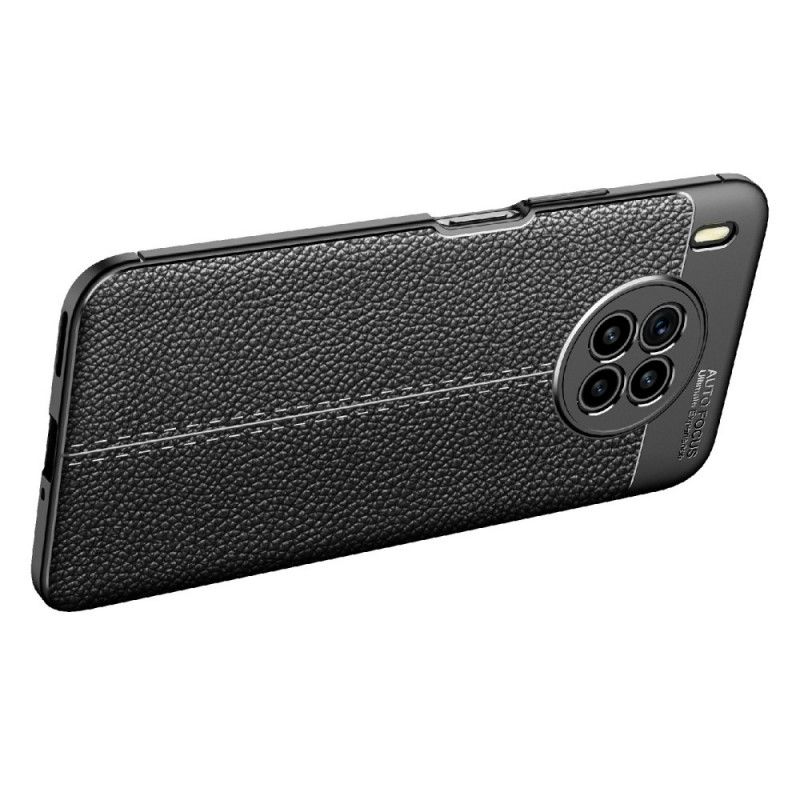 Cover Huawei Nova 8i / Honor 50 Lite Dobbelt Linje Litchi Lædereffekt