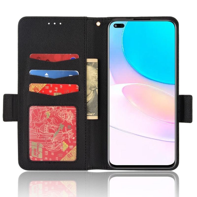 Læder Cover Huawei Nova 8i / Honor 50 Lite Flip Cover Dobbeltklap Litchi Nye Farver