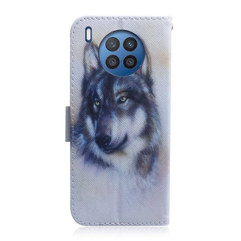 Læder Cover Huawei Nova 8i / Honor 50 Lite Hundeblik