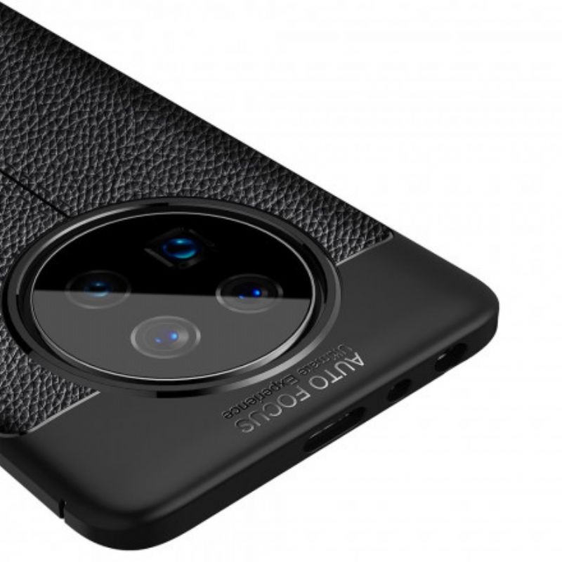 Cover Huawei Mate 40 Pro Dobbelt Linje Litchi Læder Effekt