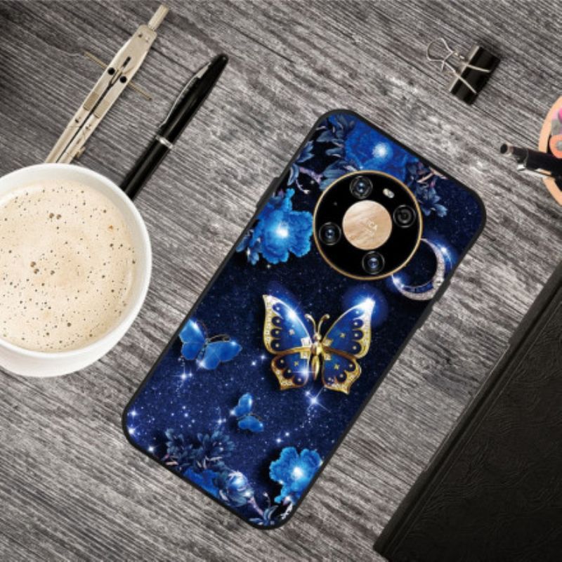 Cover Huawei Mate 40 Pro Gylden Sommerfugl