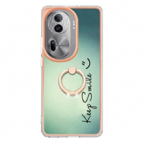 Cover Til Oppo Reno 11 Pro 5g Hold Smile Ringholder