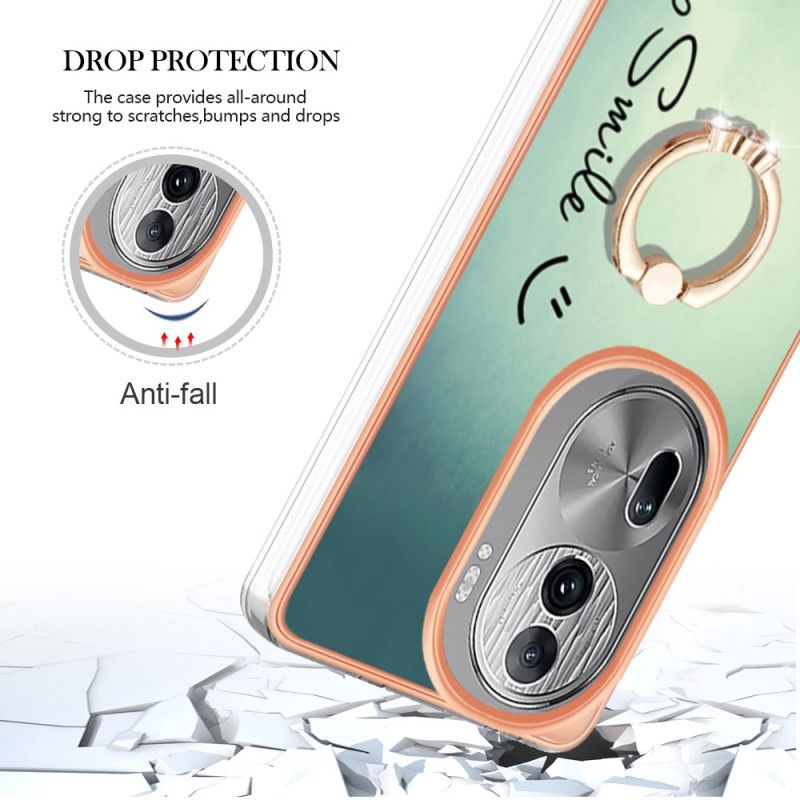 Cover Til Oppo Reno 11 Pro 5g Hold Smile Ringholder