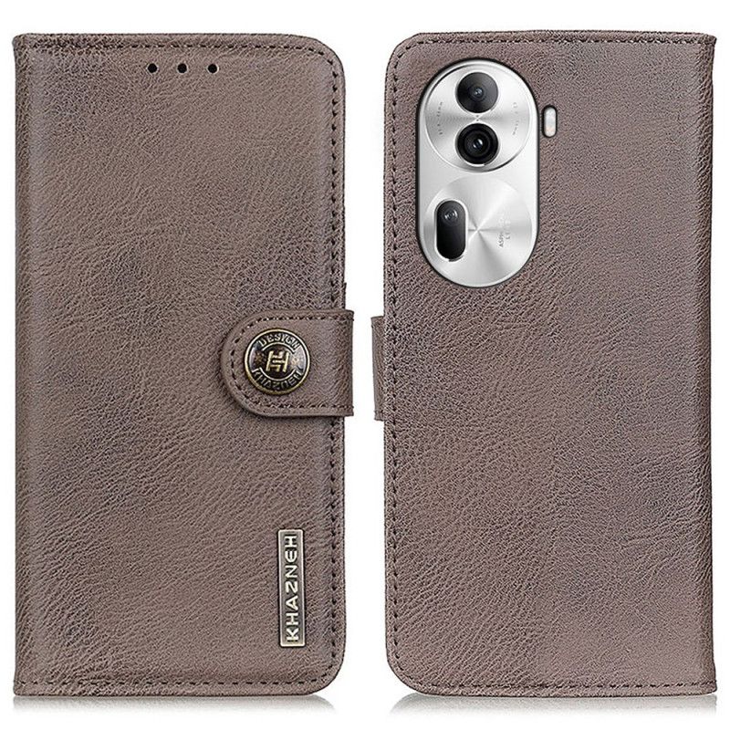 Læder Cover Oppo Reno 11 Pro 5g Telefon Etui Vintage Khazneh