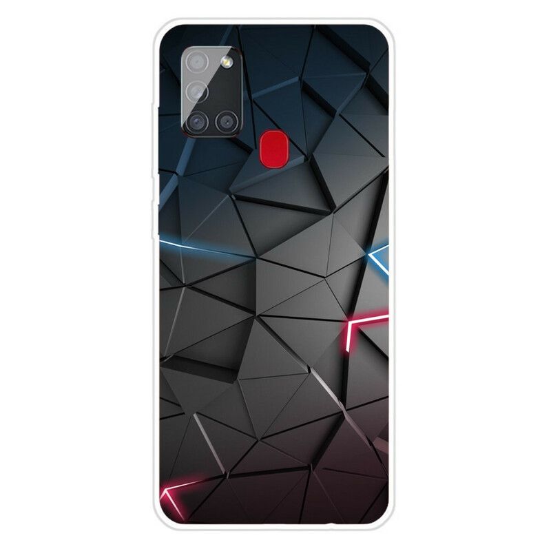 Cover Samsung Galaxy A21s Fleksibel Geometri