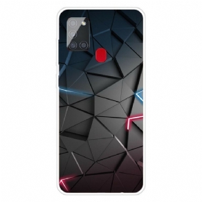 Cover Samsung Galaxy A21s Fleksibel Geometri