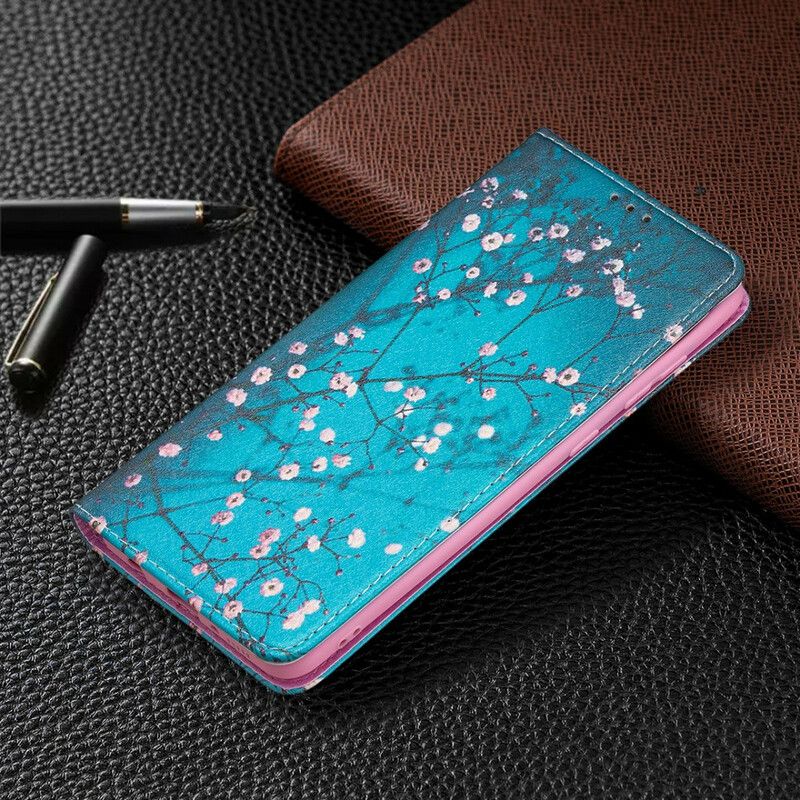 Cover Samsung Galaxy A21s Flip Cover Blomstrende Grene