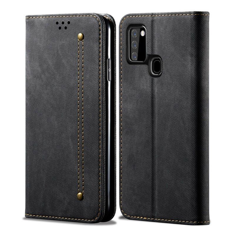 Cover Samsung Galaxy A21s Flip Cover Denimstof