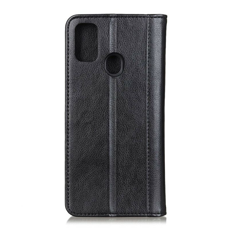 Cover Samsung Galaxy A21s Flip Cover Elegance Split Litchi Læder