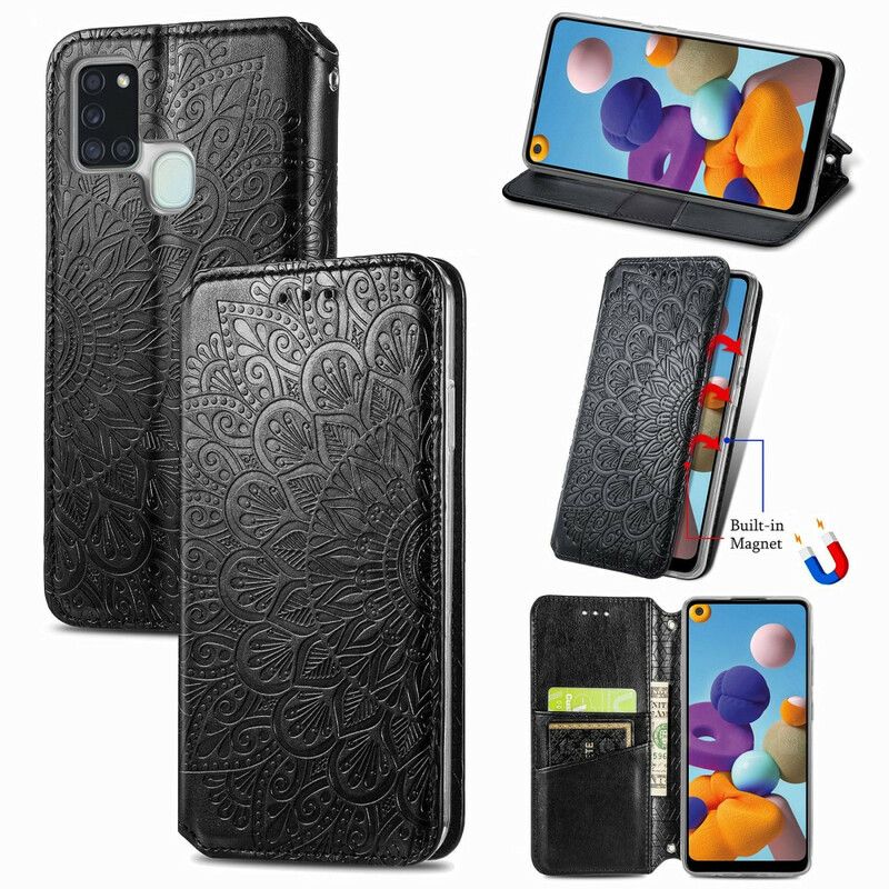 Cover Samsung Galaxy A21s Flip Cover Mandalas