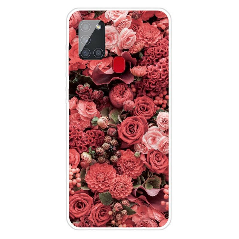 Cover Samsung Galaxy A21s Intense Blomster