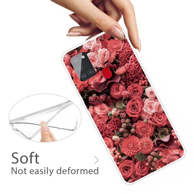 Cover Samsung Galaxy A21s Intense Blomster