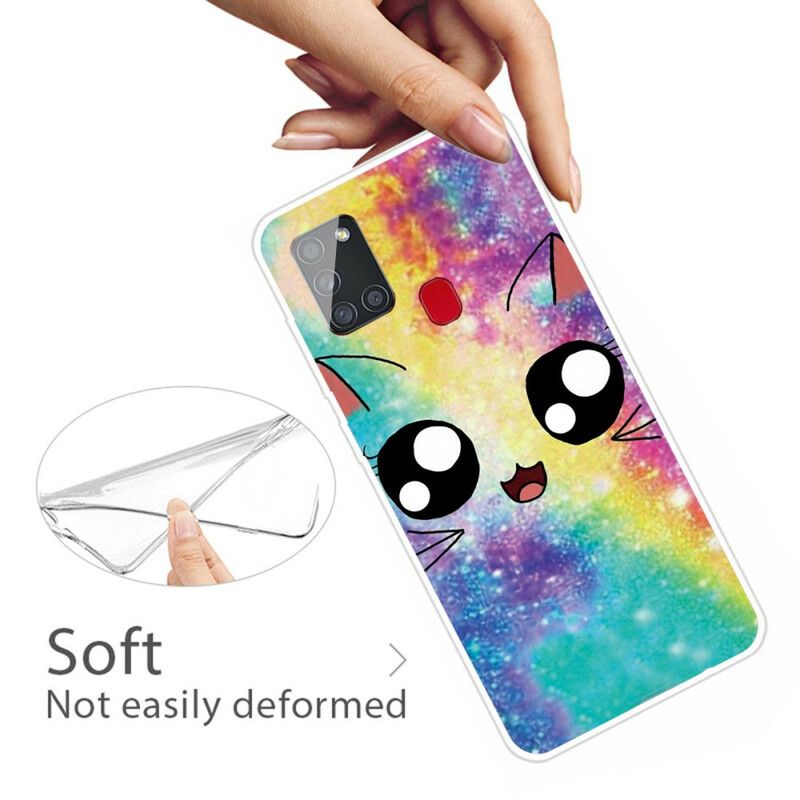 Cover Samsung Galaxy A21s Tegnefilm Kat