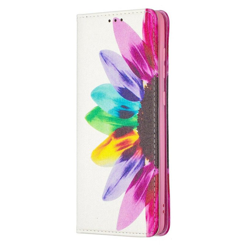 Flip Cover Samsung Galaxy A21s Akvarelblomst