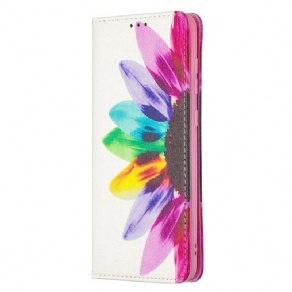 Flip Cover Samsung Galaxy A21s Akvarelblomst