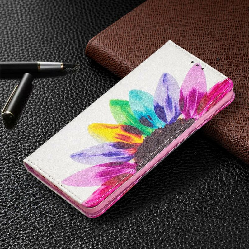 Flip Cover Samsung Galaxy A21s Akvarelblomst